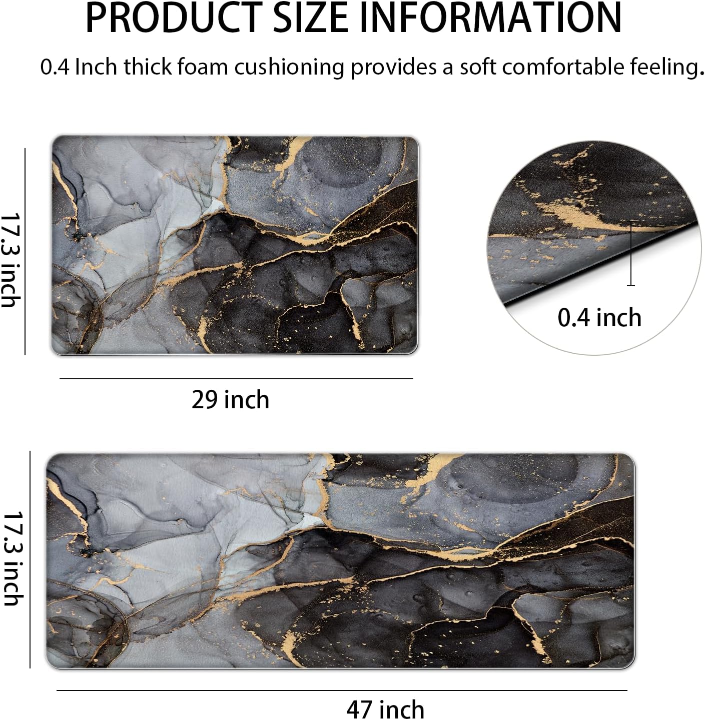 Anti Fatigue Kitchen Mat Set