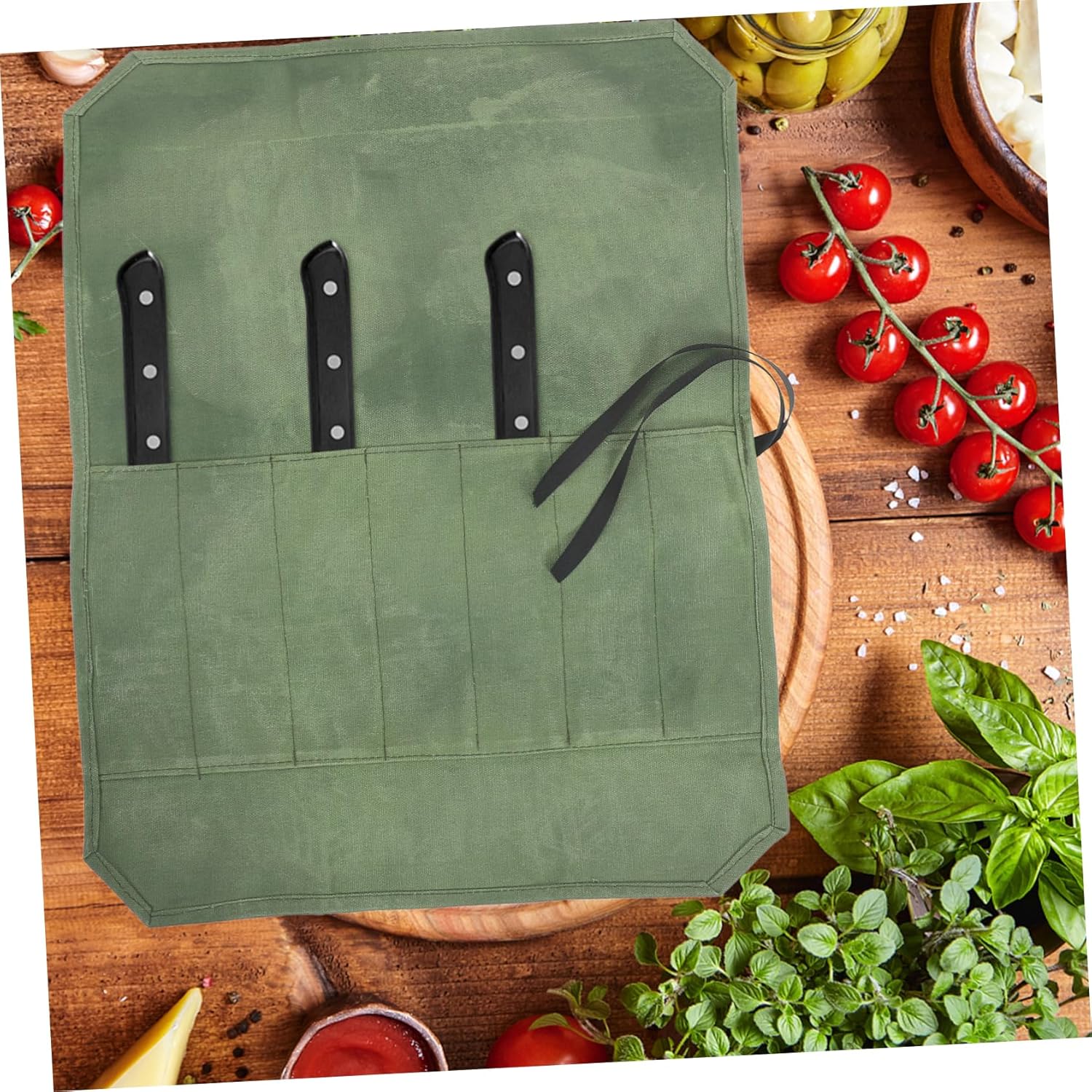 PrettyZoom Canvas Chef Knife Roll Bag