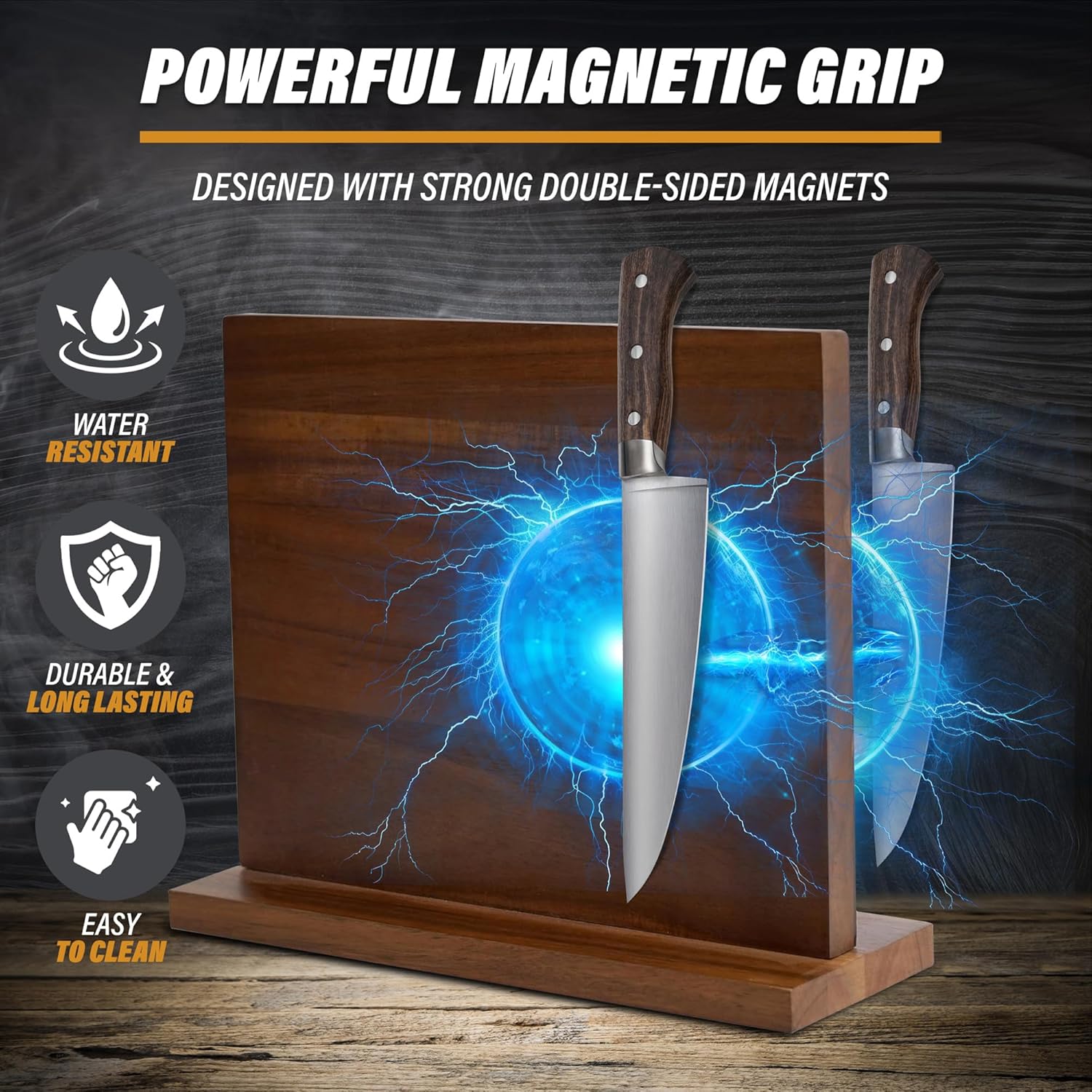 Stylish Magnetic Knife Holder for Duality and Sustainability