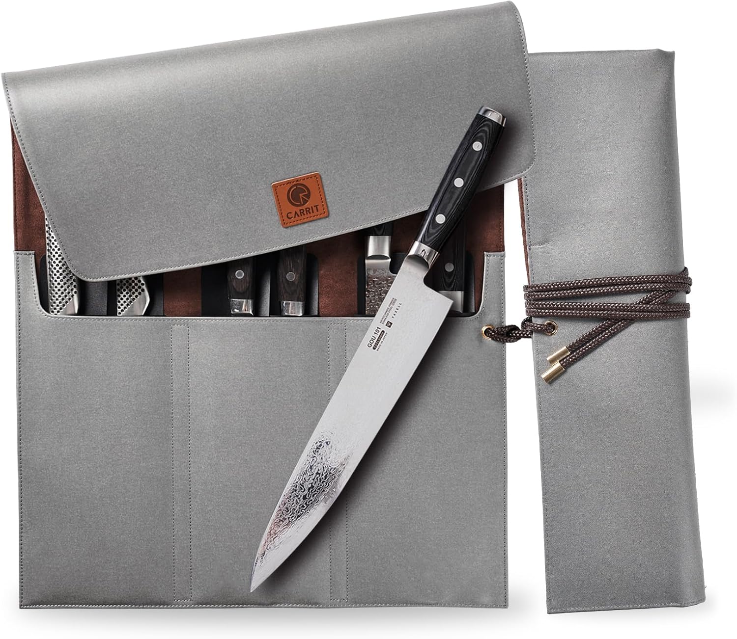 CARRIT Chefs Knife Roll Bag 8 Knife Guards Included