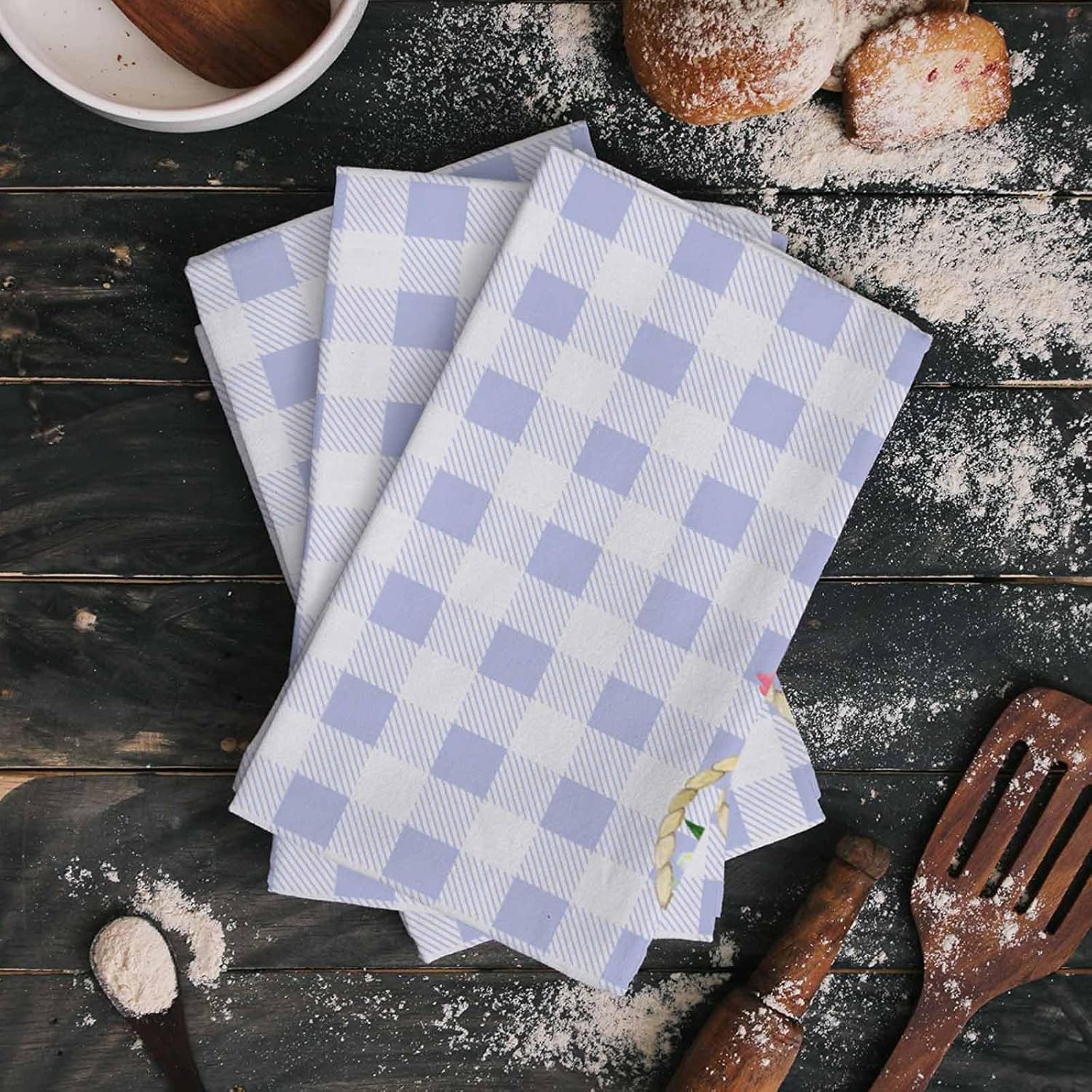 ZOE GARDEN Easter Basket Bunny Kitchen Towels