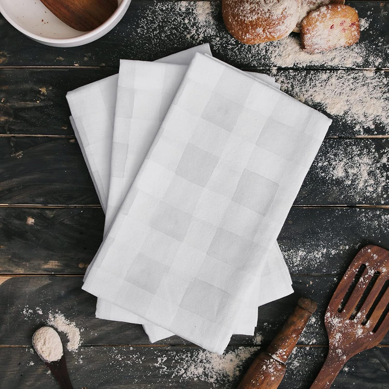 Sunflower Grey Kitchen Towels
