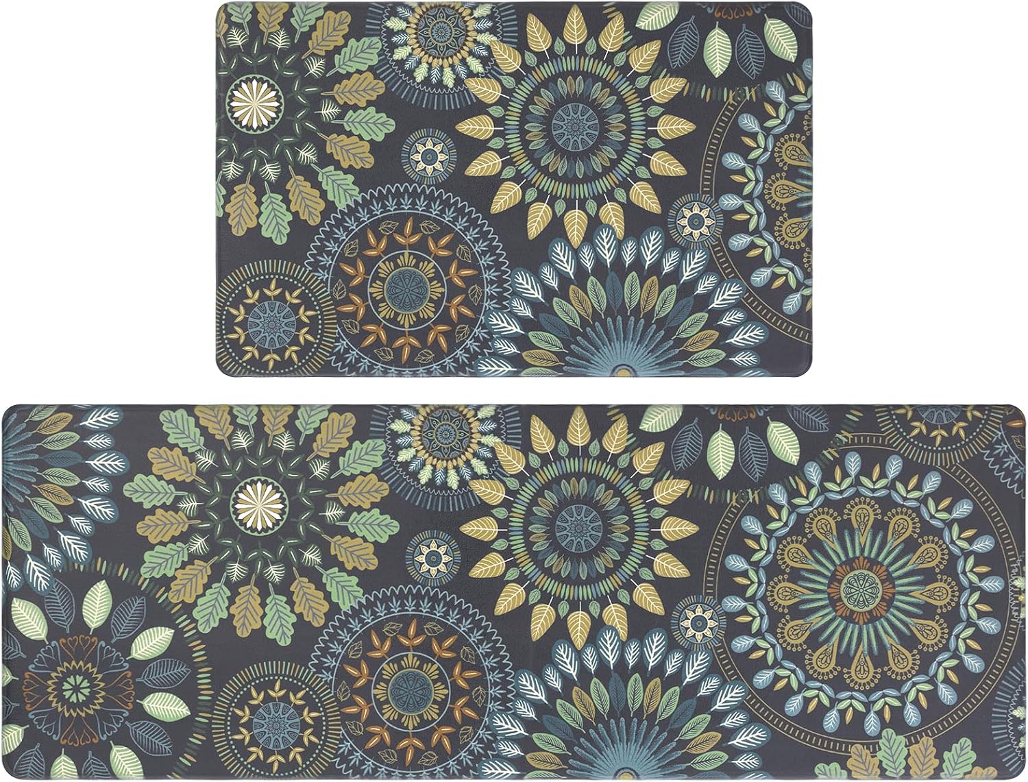 Pauwer Boho Kitchen Rugs Set of 2 Anti Fatigue Mats