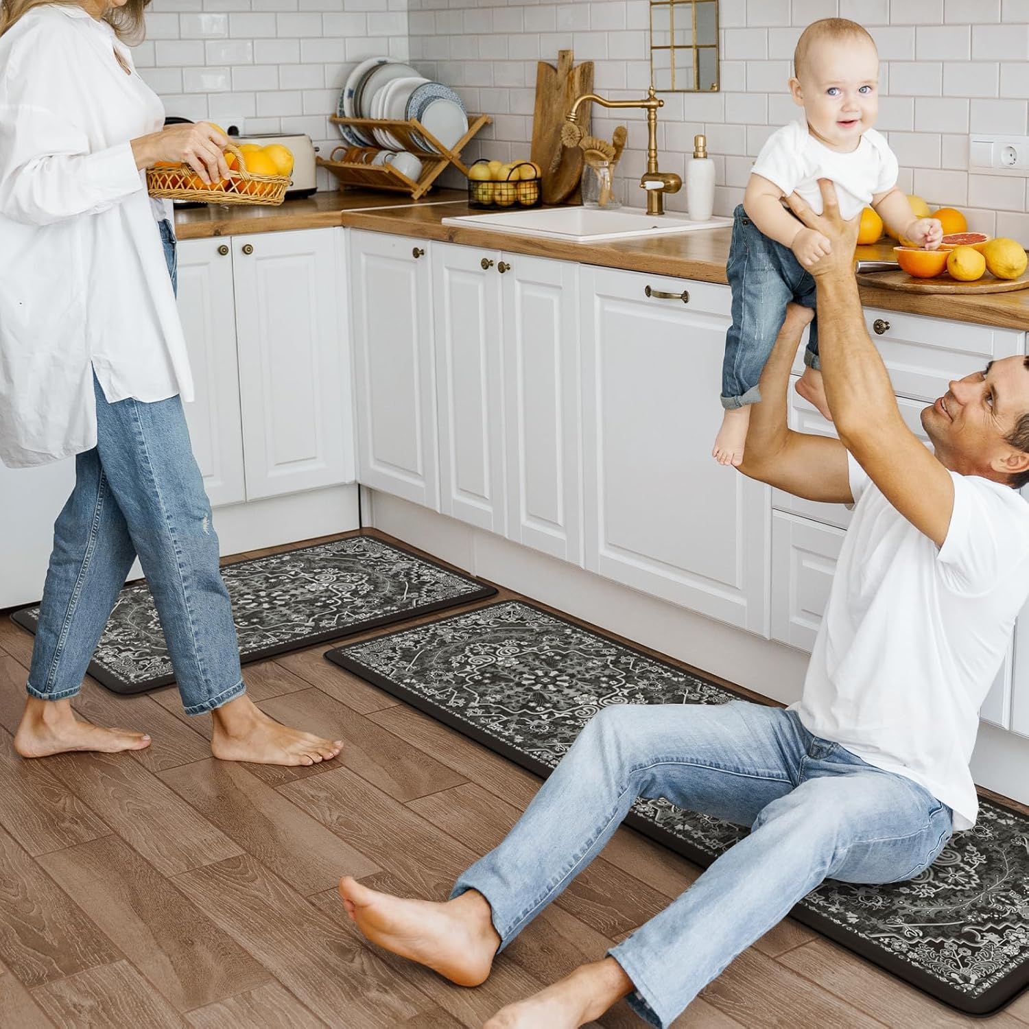 Anti-Fatigue Kitchen Mats Non-Slip Comfortable for Kitchen Use