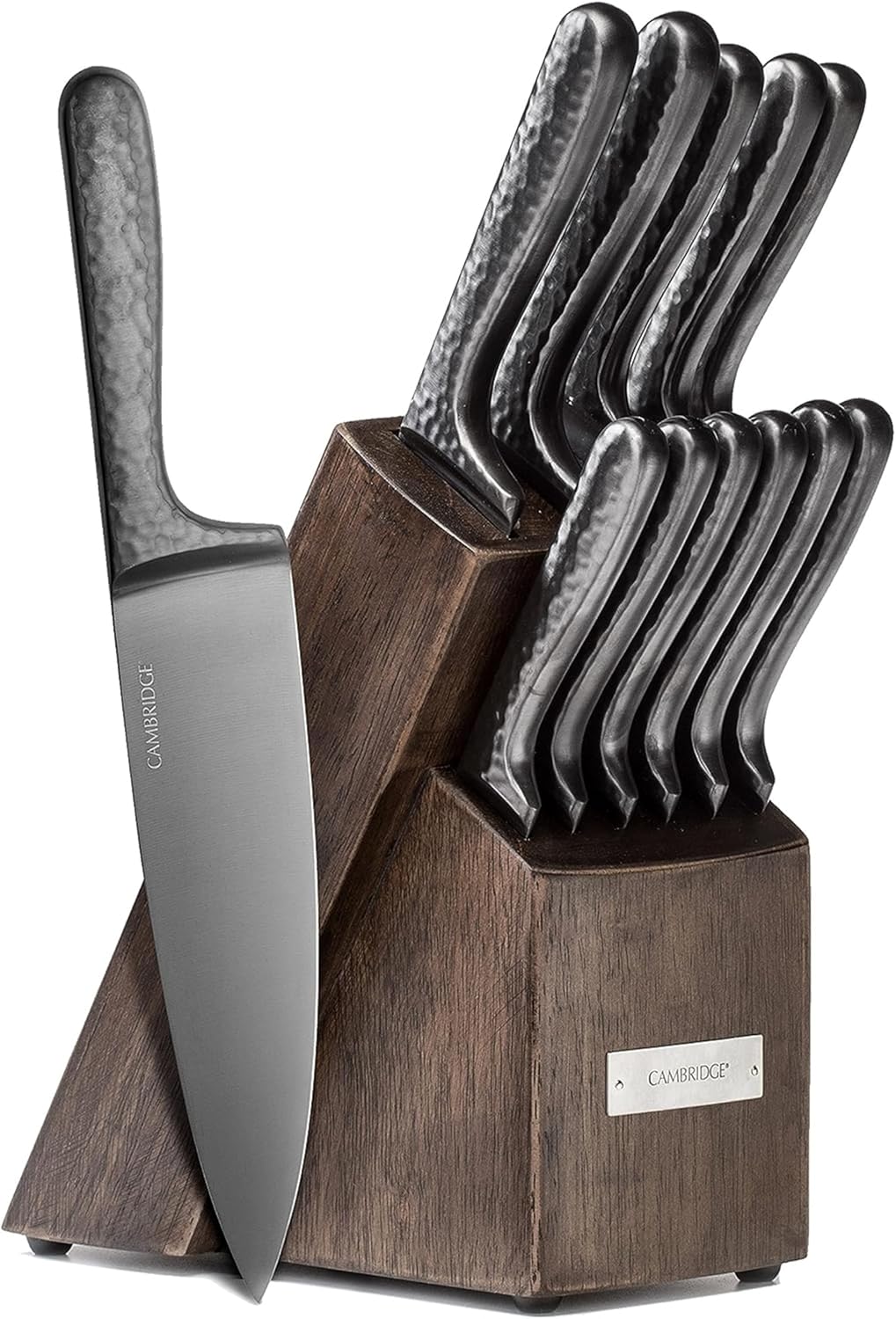 Cambridge Nero 12-Piece Silversmiths Cutlery Block Set