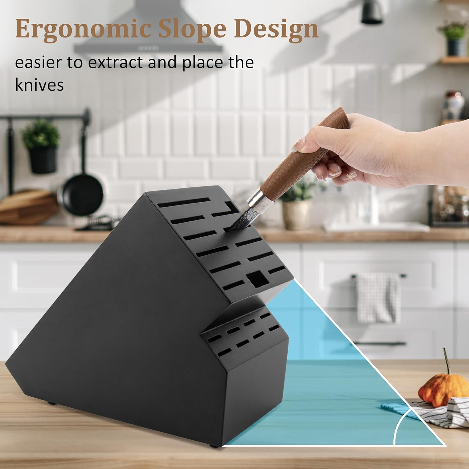 20 Slot Knife Block Storage with Extra Slots