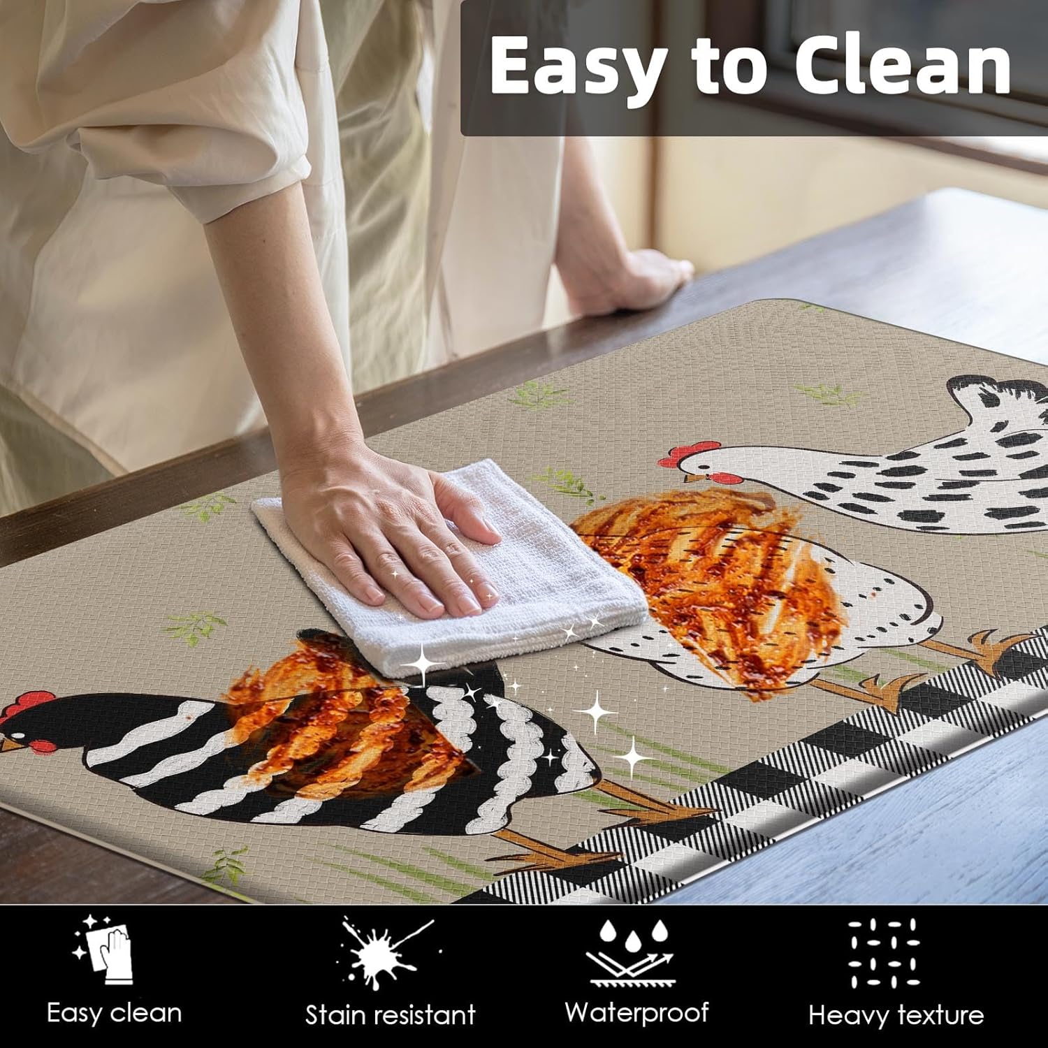 Anti-Fatigue Kitchen Rugs Set of 2 miraclefloor