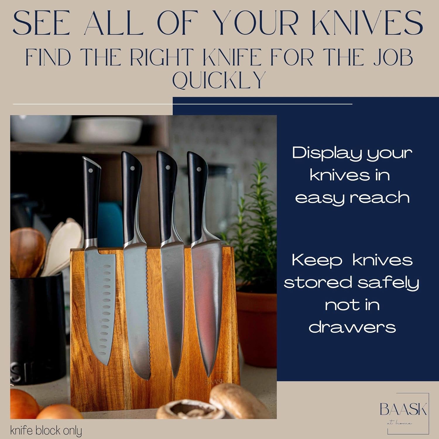 Baask Magnetic Knife Block