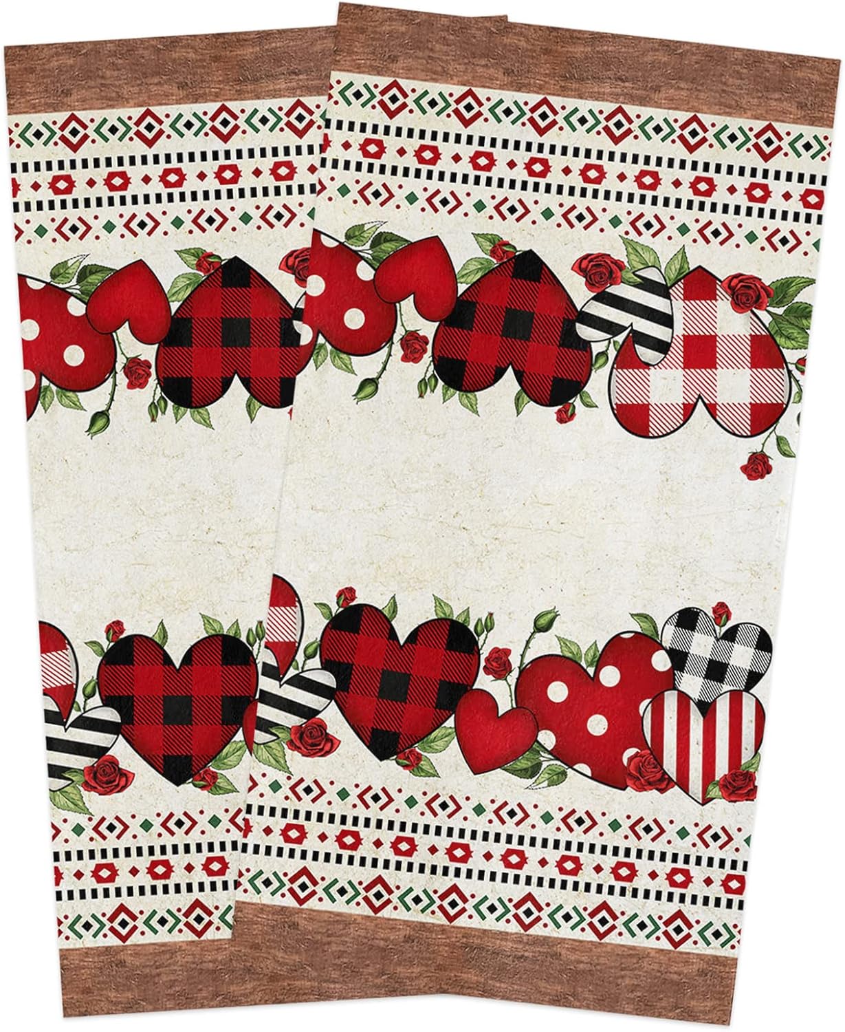Stylish Heart Kitchen Towels Set for Durable Cleaning Cooking