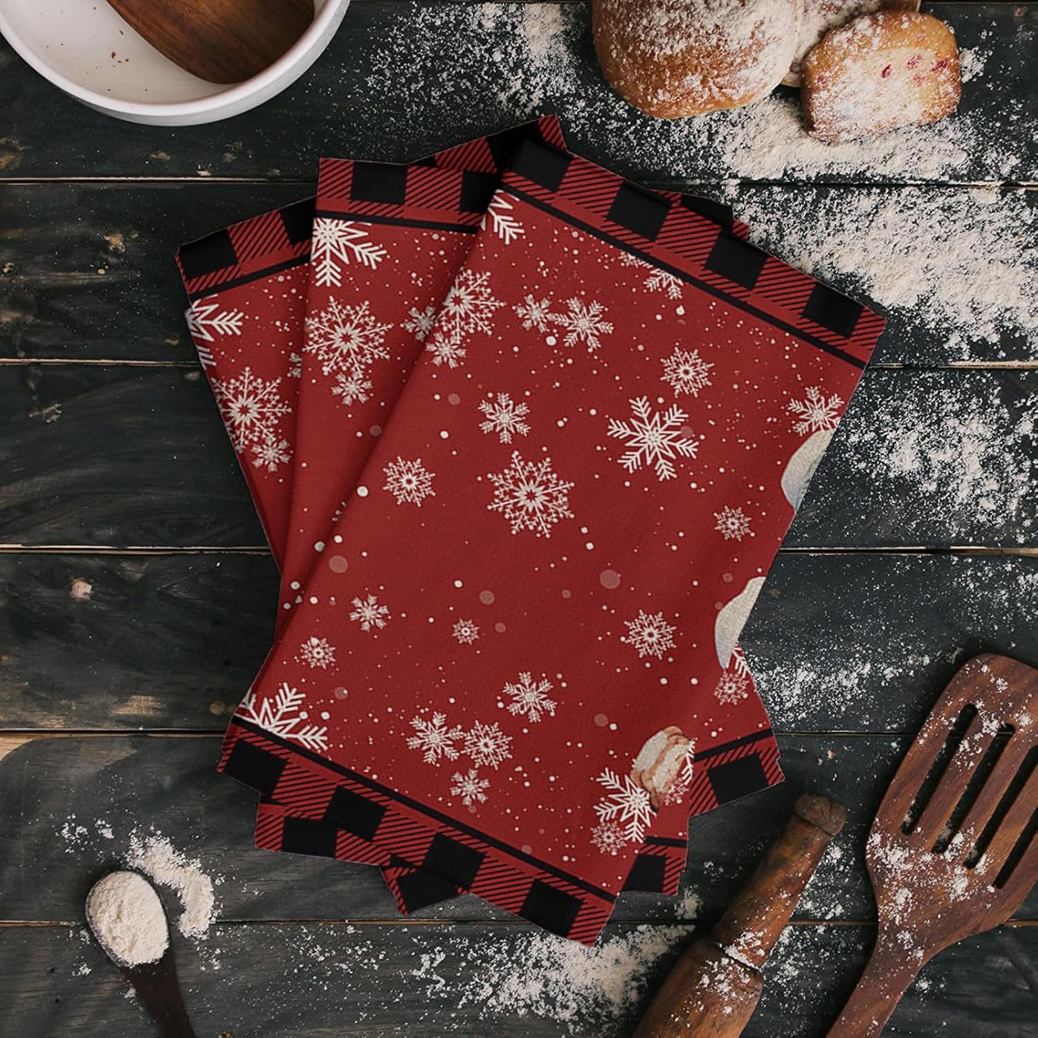 Christmas Red Kitchen Towels
