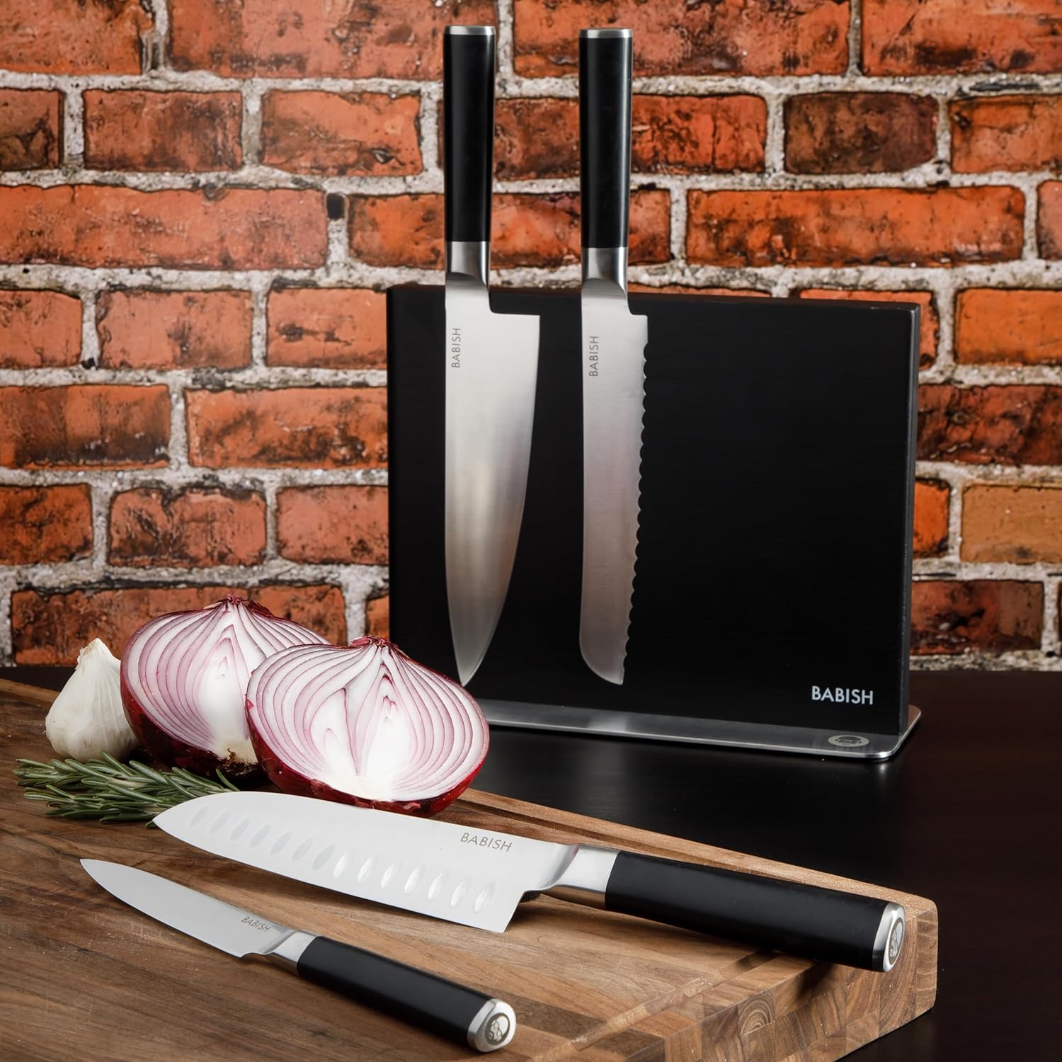 Babish German Steel Kitchen Knife Block Set