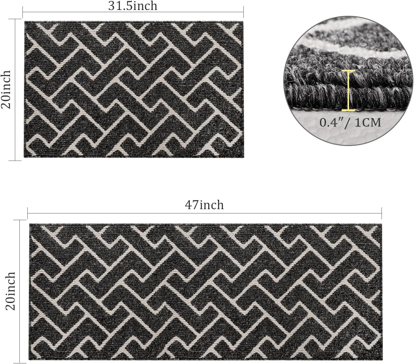 Hicapide Kitchen Rugs for Living Dining Kitchen