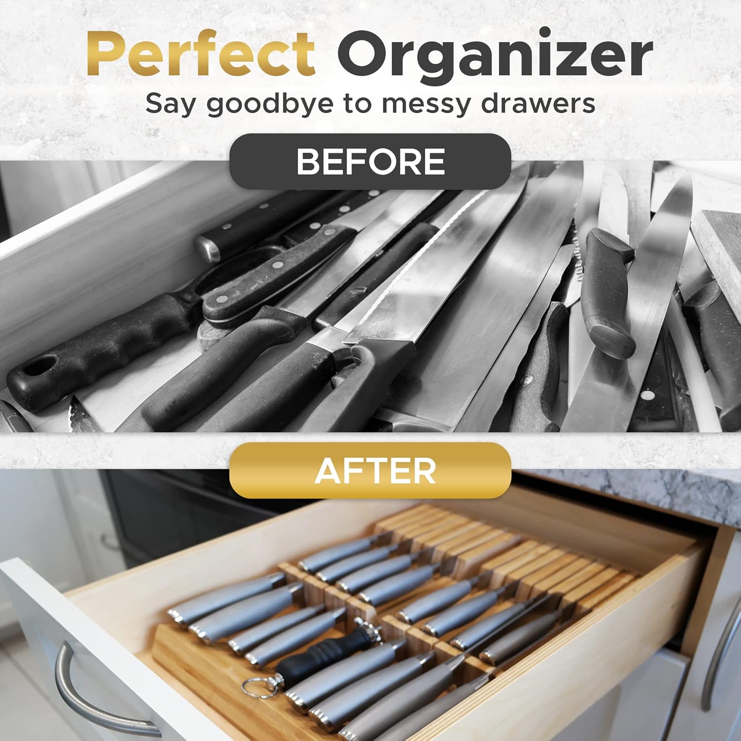 Bamboo Knife Holder Sharpener