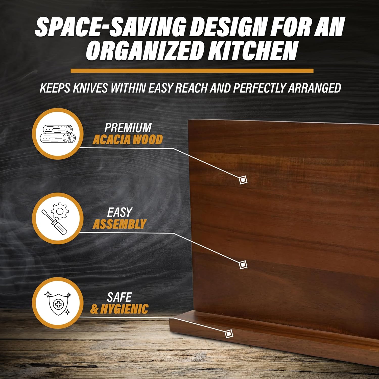 Stylish Magnetic Knife Holder for Duality and Sustainability