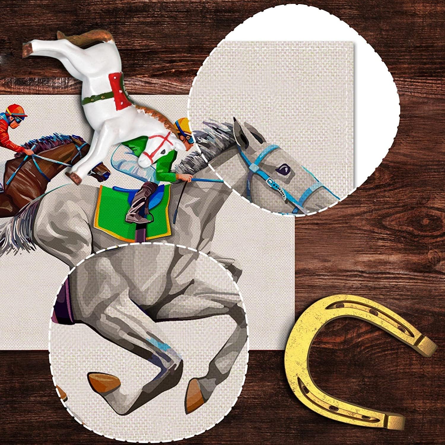 Nepnuser Kentucky Derby Table Runner - Rustic Farmhouse Design