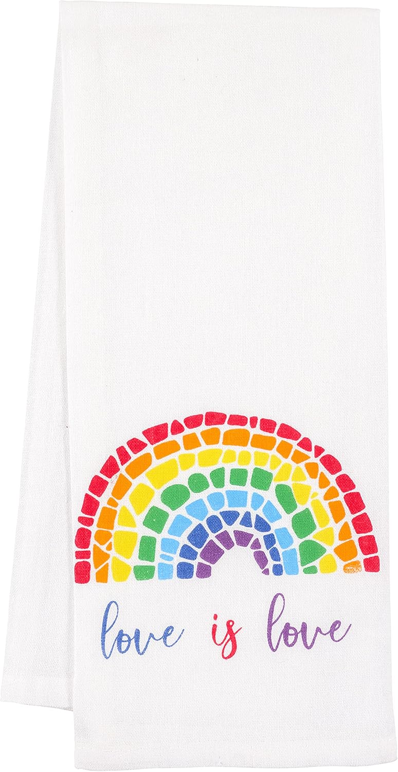 Pride Rainbow Love is Love Kitchen Dish Towel Set