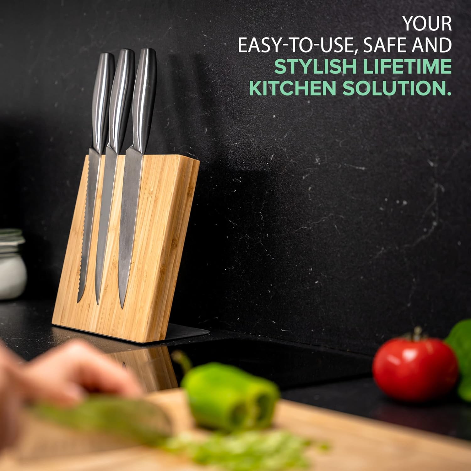 Coninx Magnetic Knife Block for Kitchen Storage
