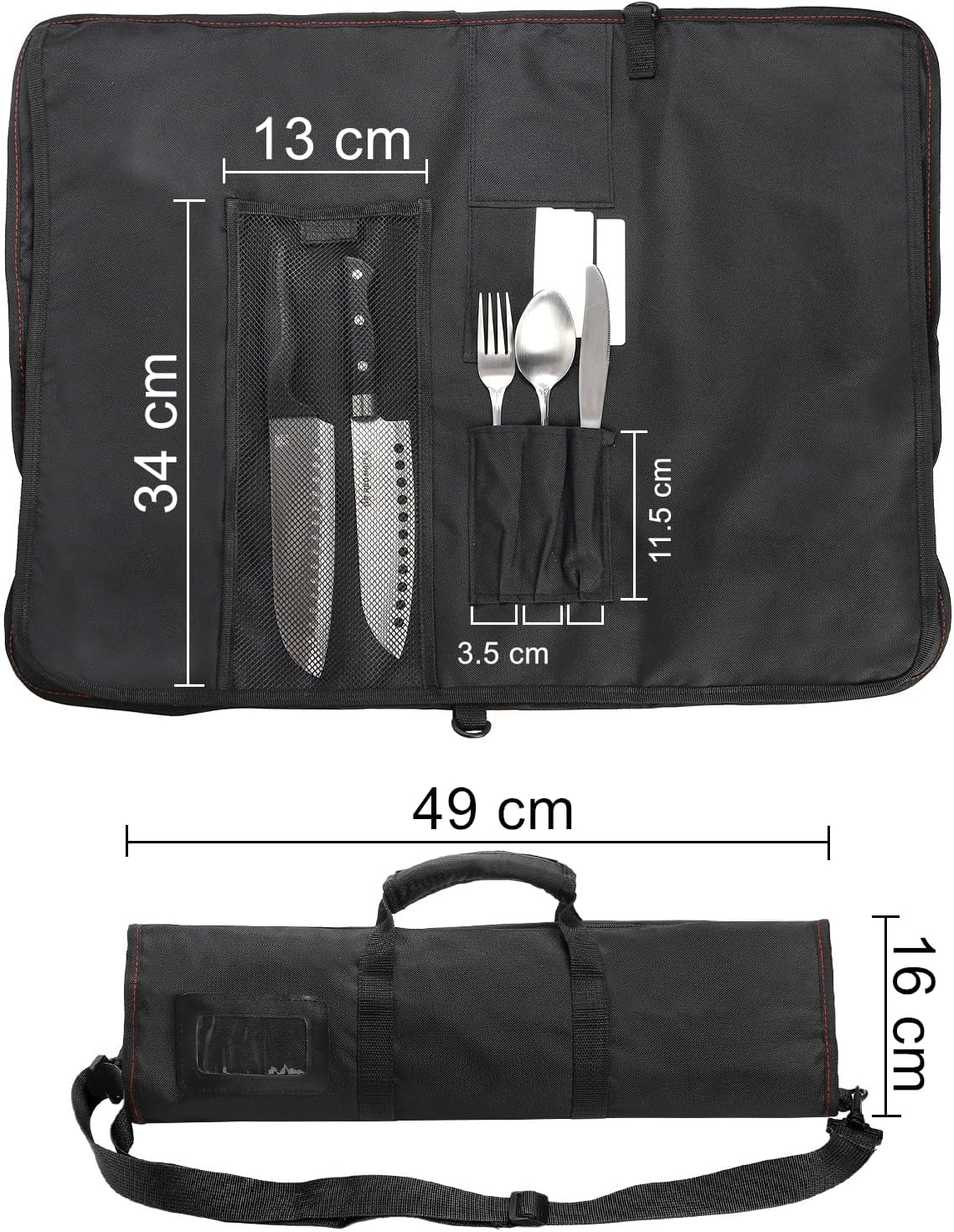 Tosnail Chef Knife Case Roll Bag To Work Perfectly