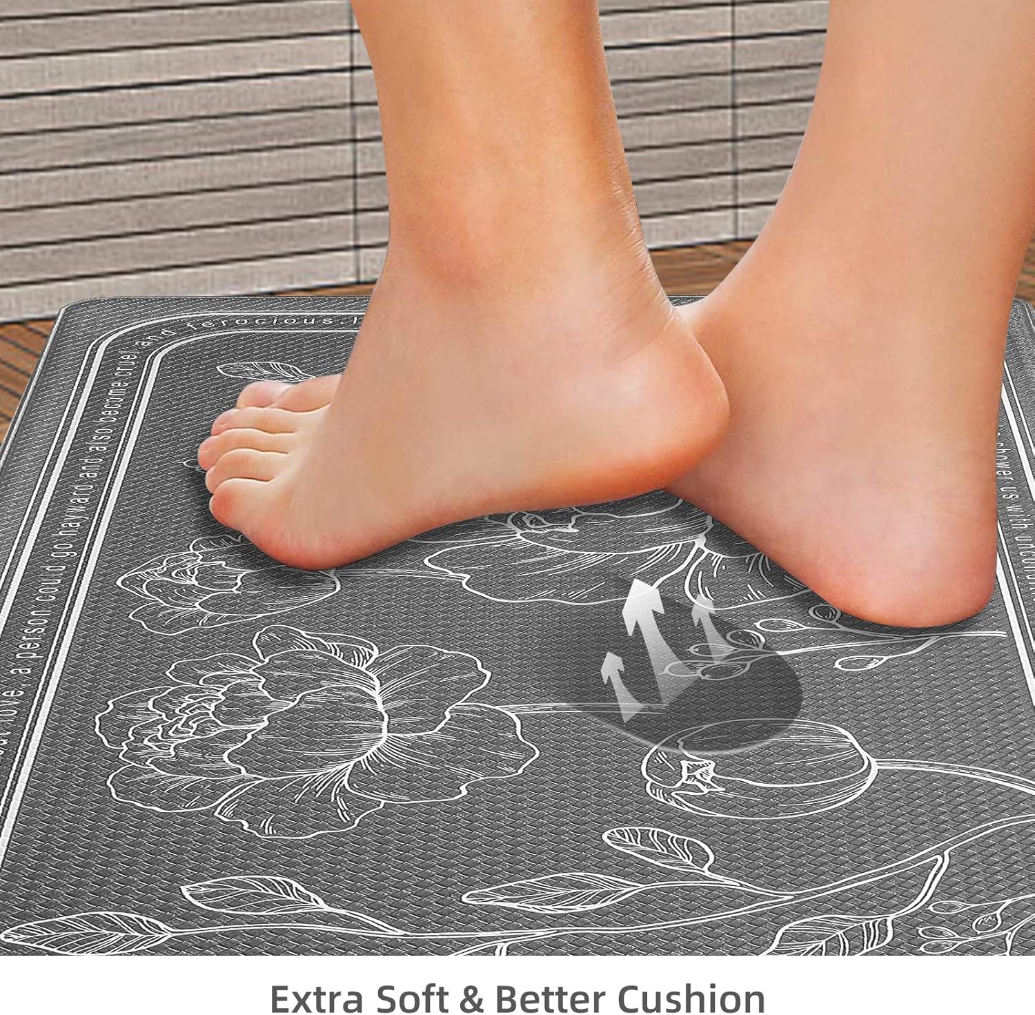 Anti-Fatigue Kitchen Mat Set for Standing waterproof cushioned rug