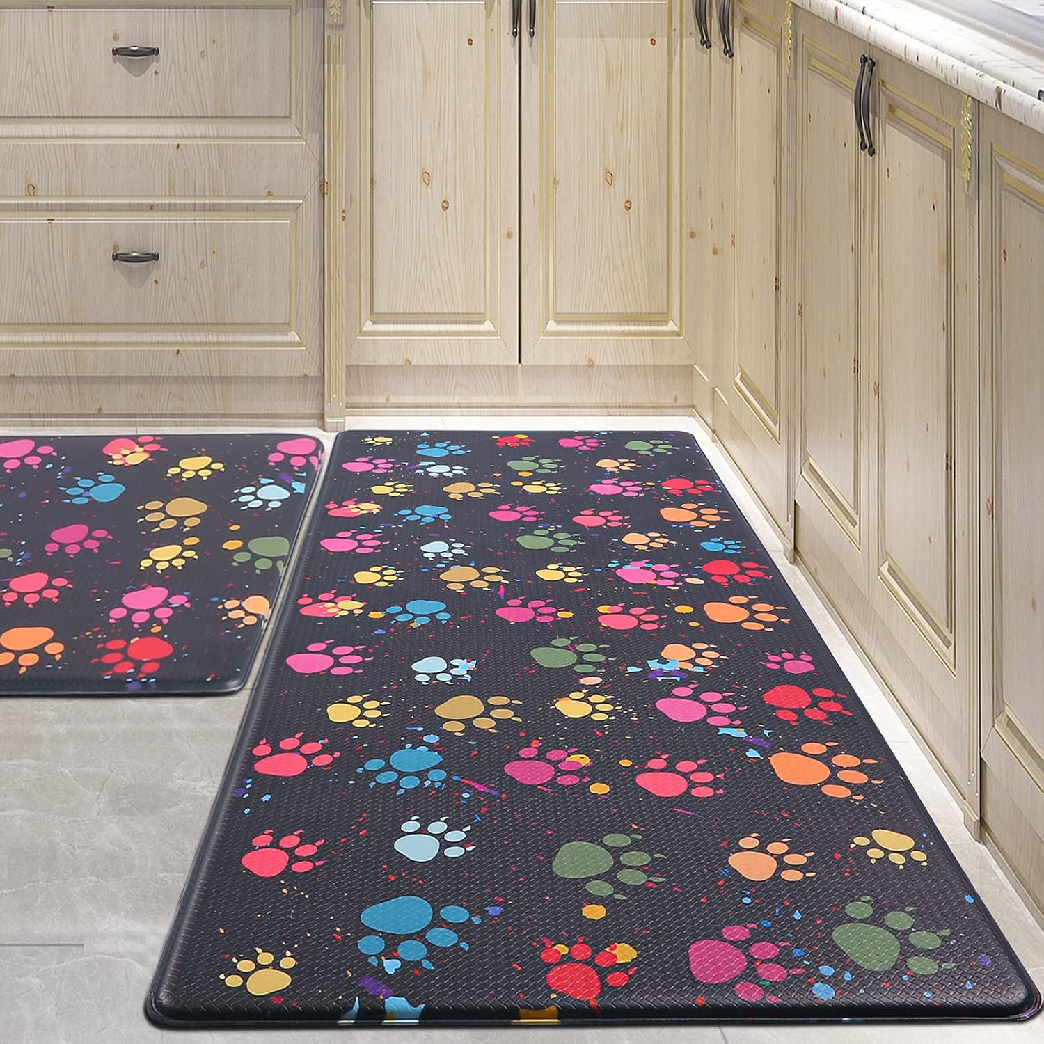 2-Piece Anti-Fatigue Kitchen Mat Set for Standing Bappiness