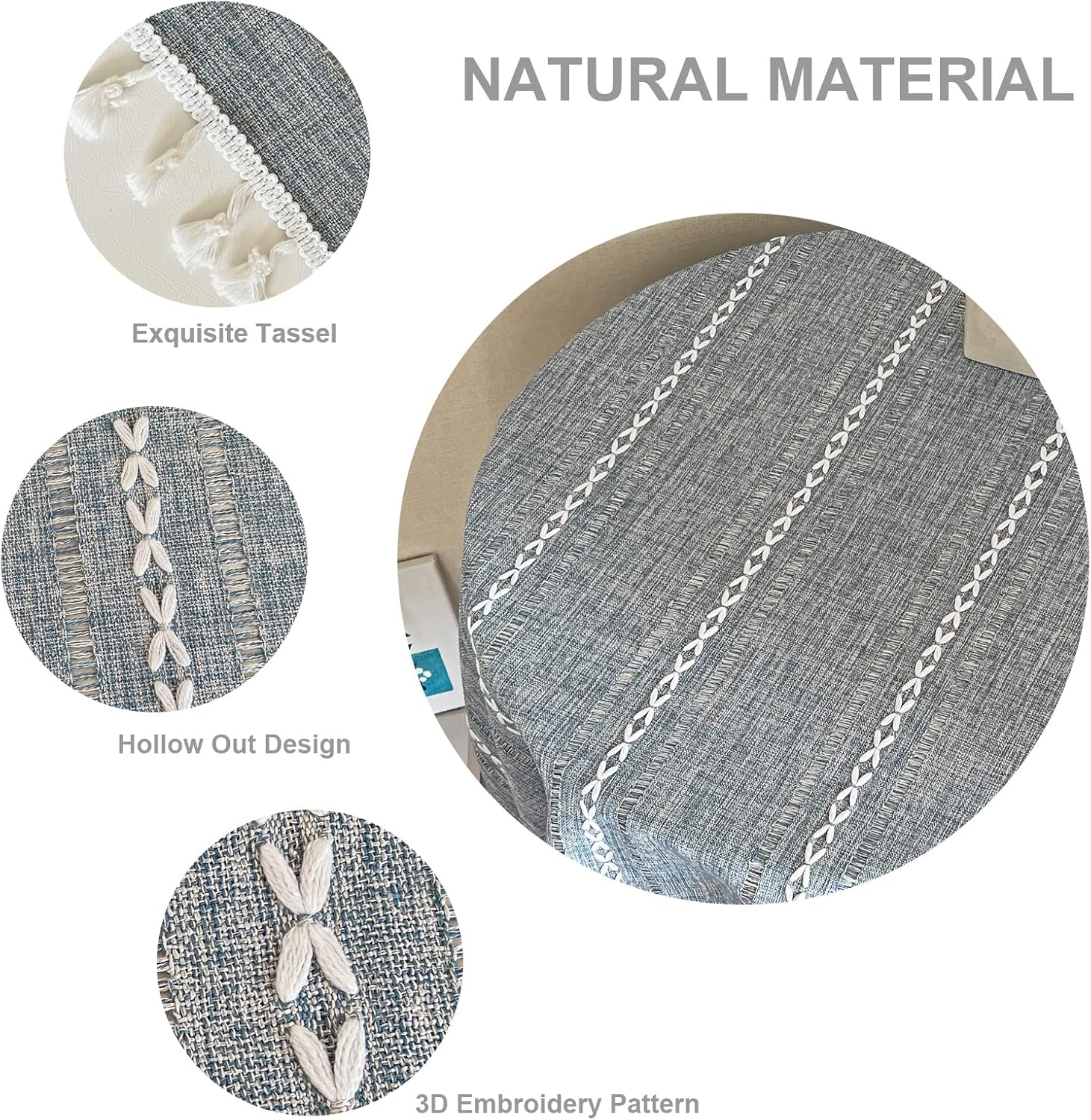 Rustic Linen Tablecloth 43x43