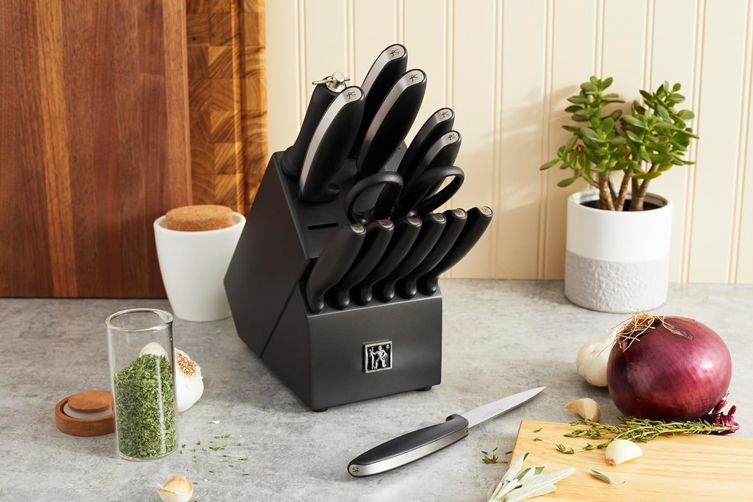 Henckels Silver Symmetry 15-Piece Knife Block Set