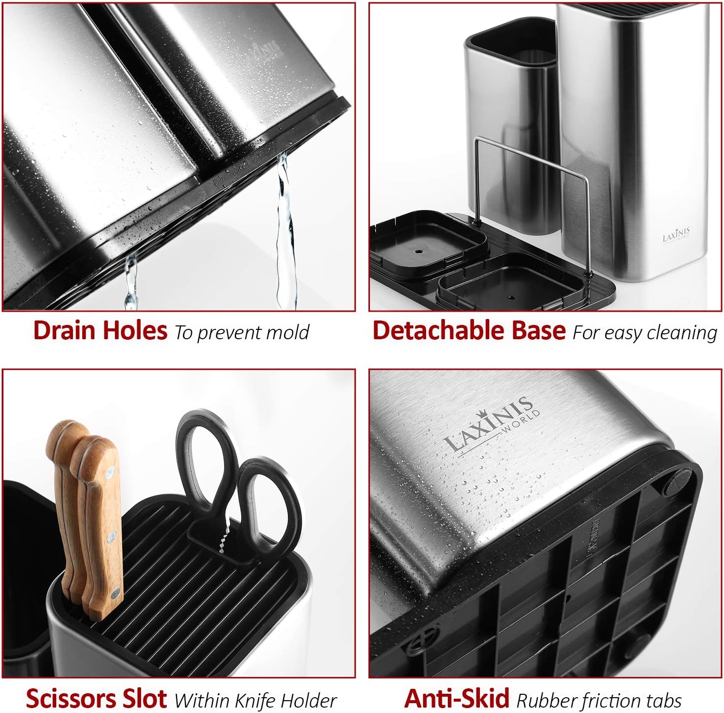 Perfect for Your Counter - Modern Knife Holder and Utensil Organizer
