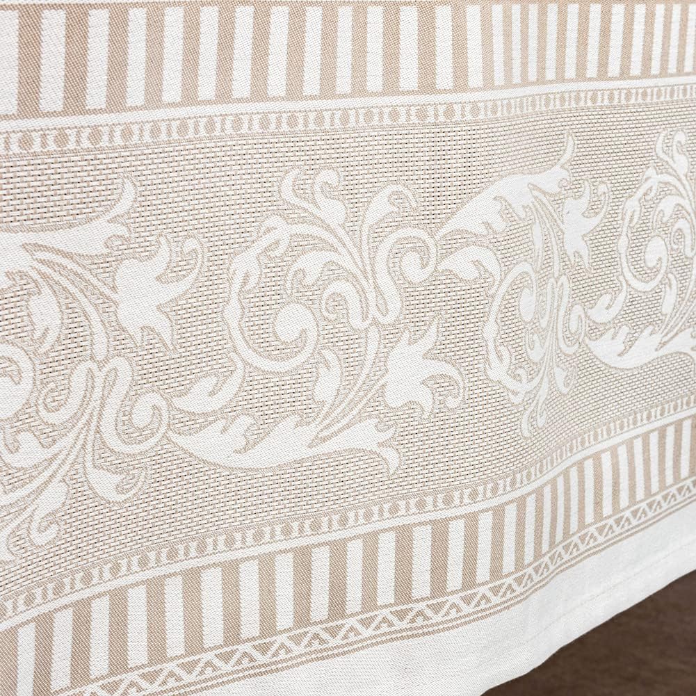 GOLD SAIL Premium Taupe Tablecloth - Outdoor Waterproof Rectangle