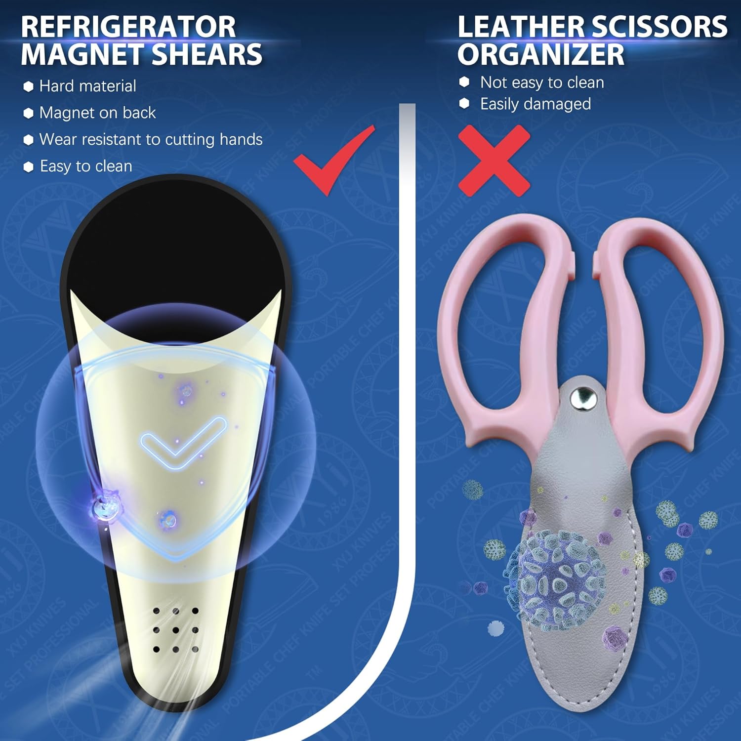 XYJ Magnetic Scissors Holder - Breathe New Life into Your Kitchen Storage