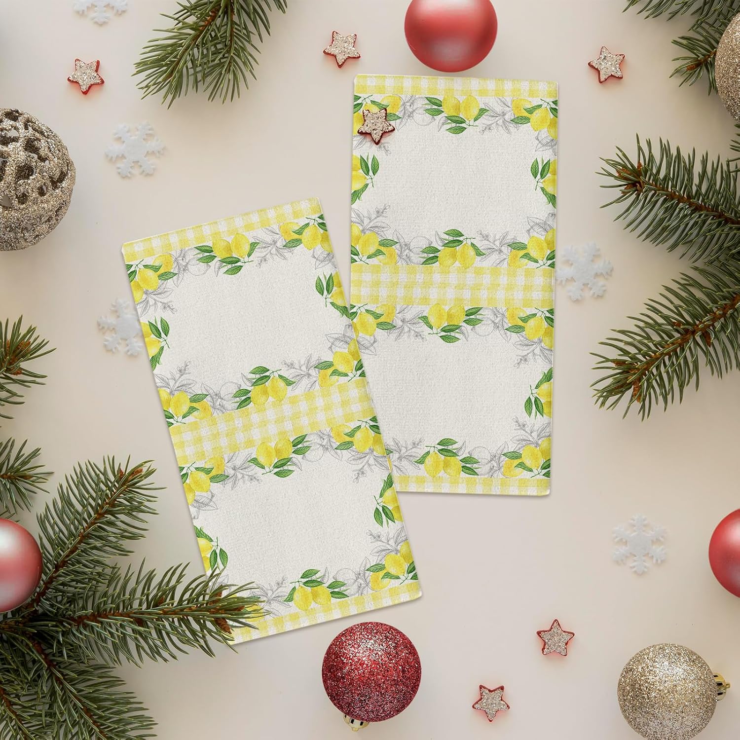 Summer Tropical Lemon Kitchen Towel