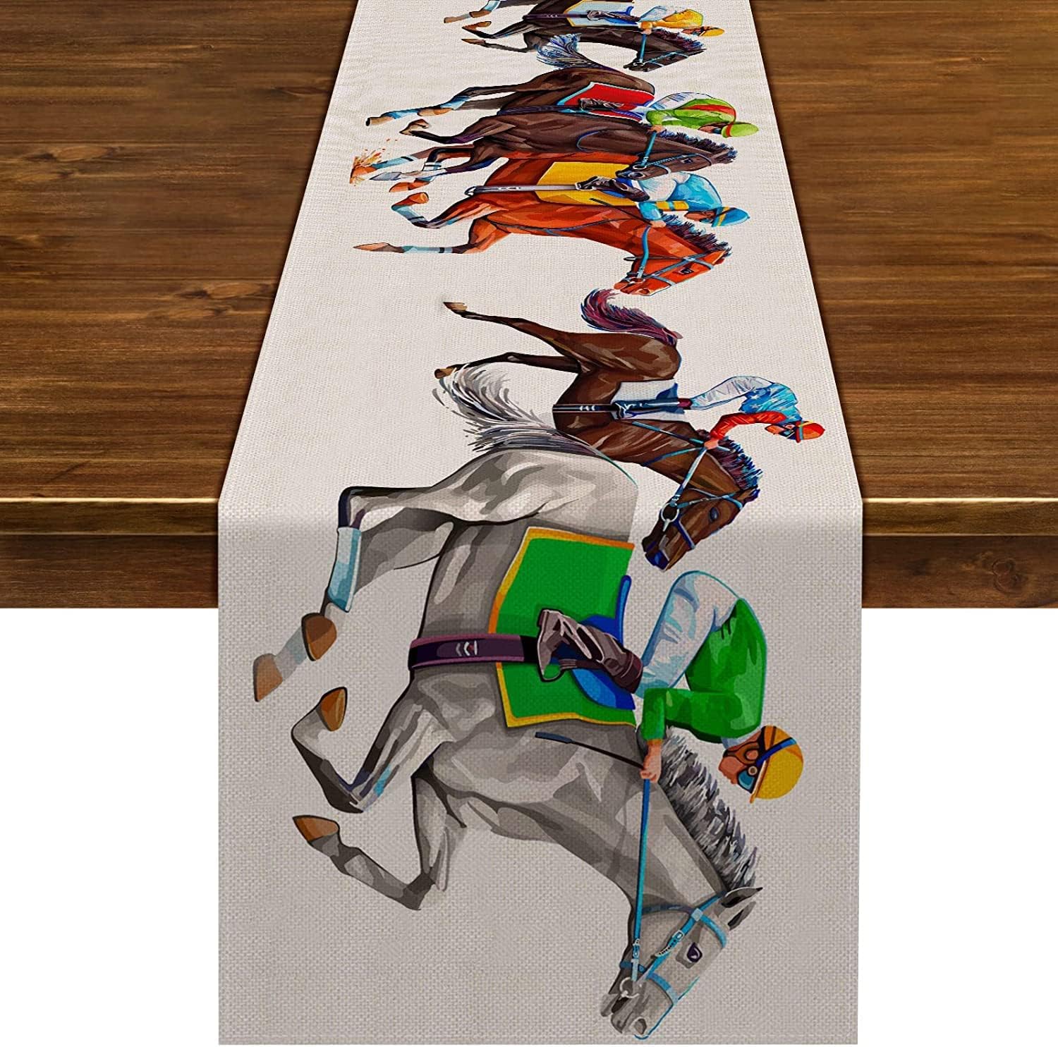 Nepnuser Kentucky Derby Table Runner - Rustic Farmhouse Design
