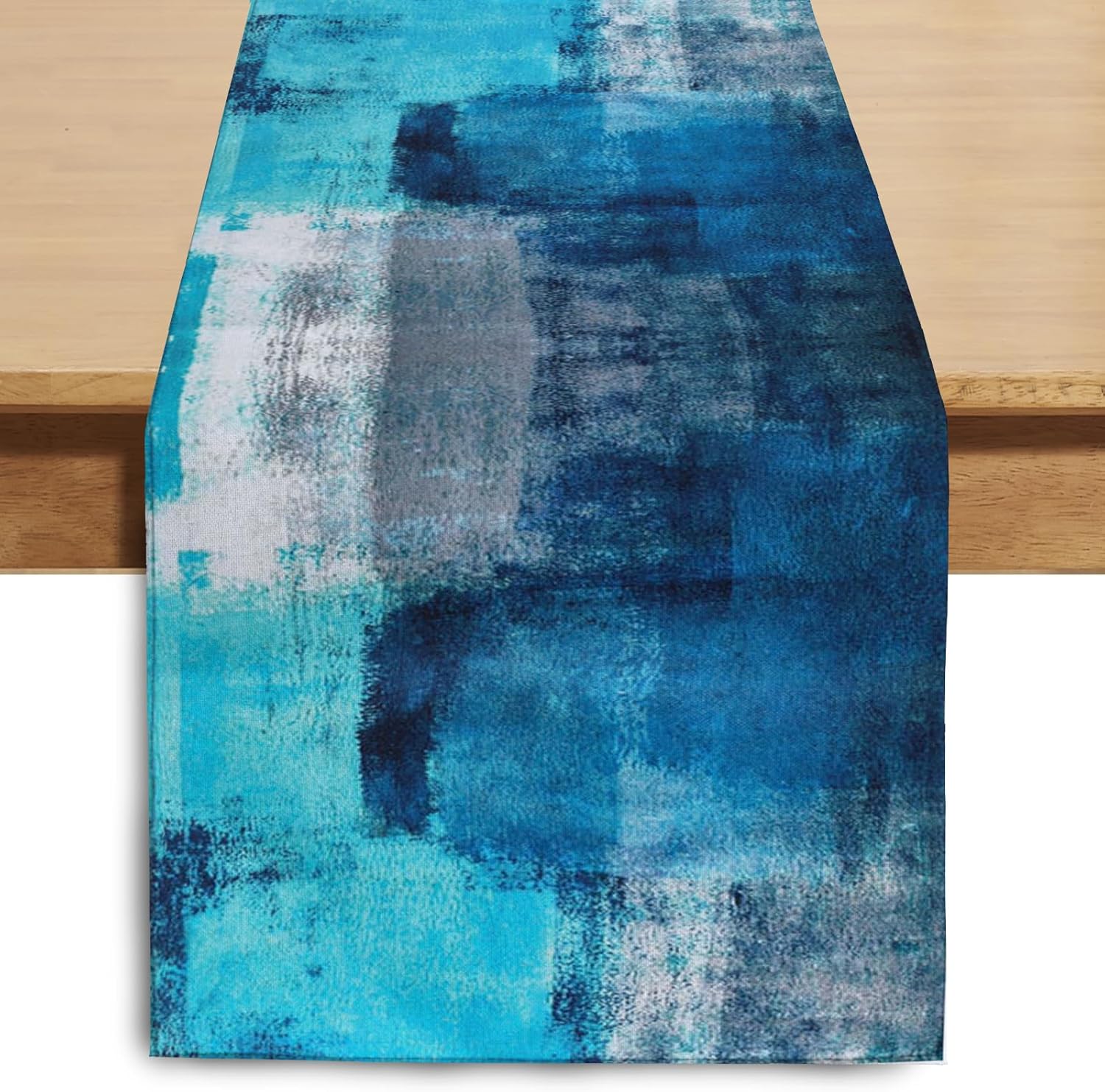 Winotic Delight Table Runner Turquoise Art Design 13x90 inches