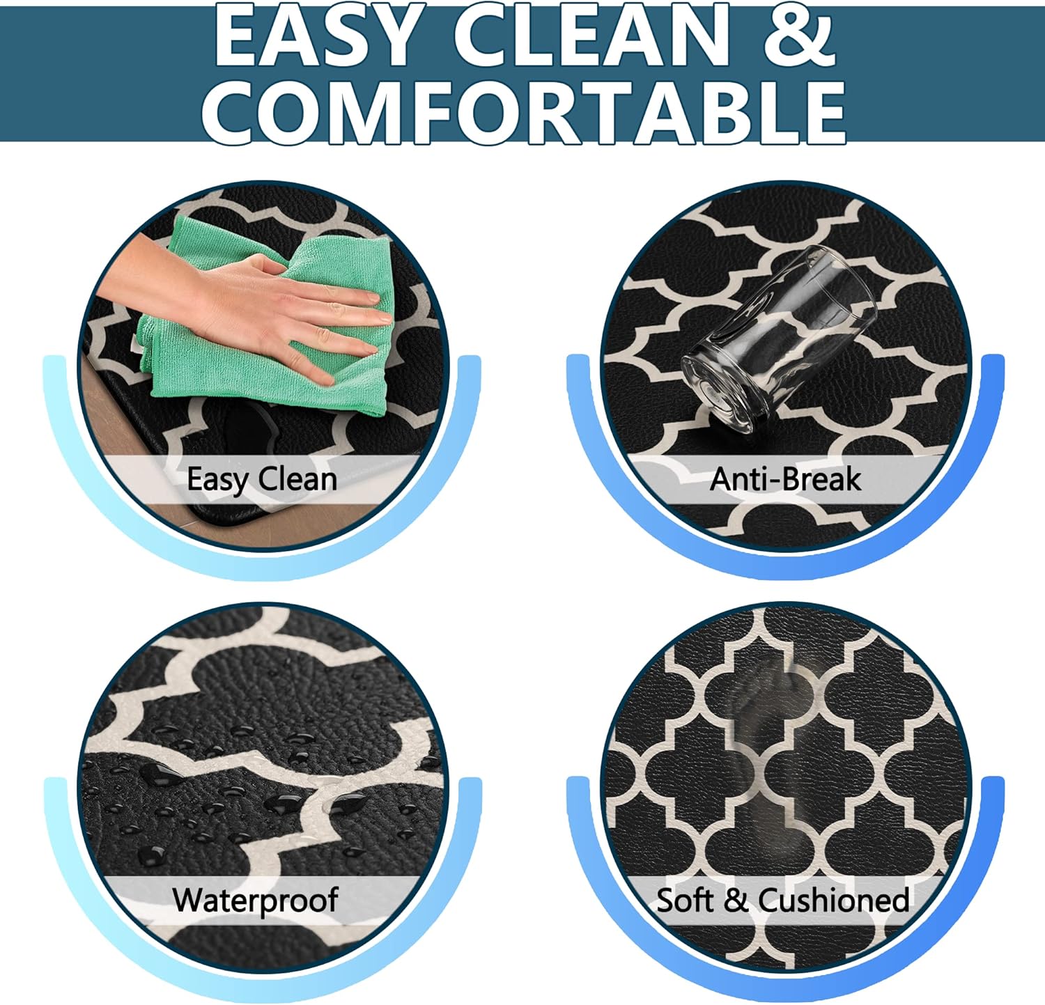 ComfiLife Anti-Fatigue Kitchen Mat Set for 2
