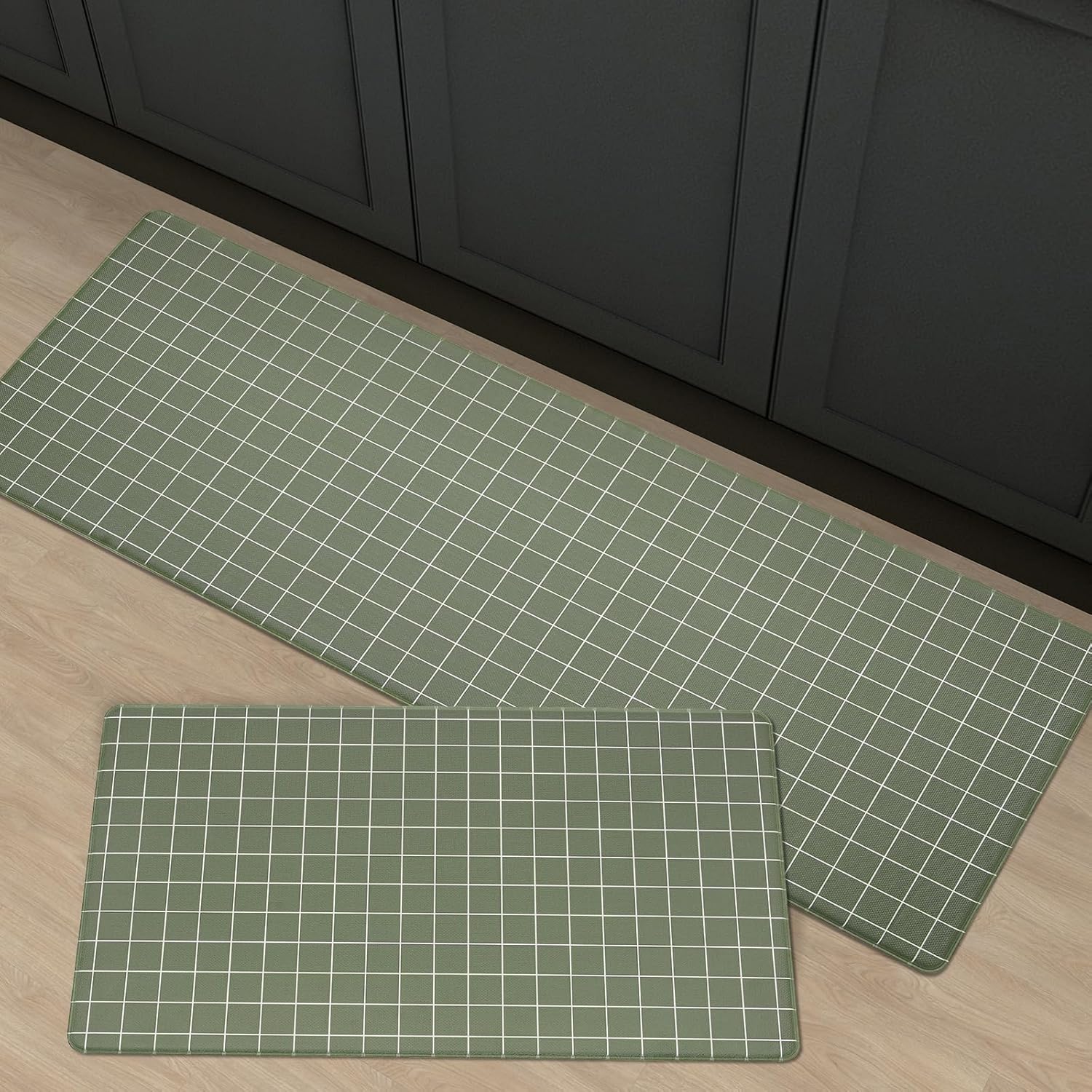 FRESHMINT Kitchen Mat Set Soft Durable 2-PieceANTI-FATIGUE Mat
