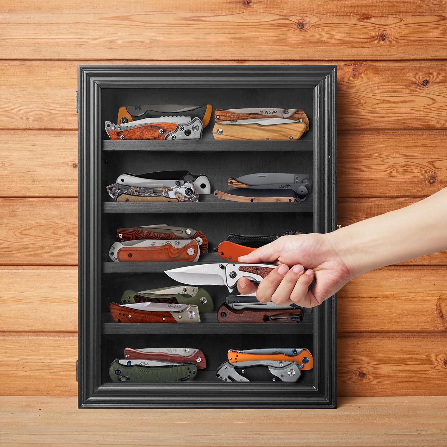 ZAYALI Pocket Knife Display Case