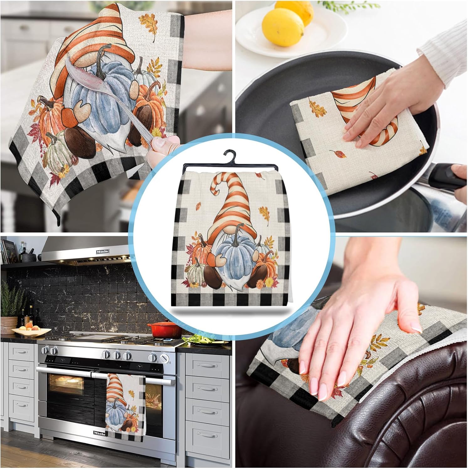 Thanksgiving Plaid Kitchen Towels