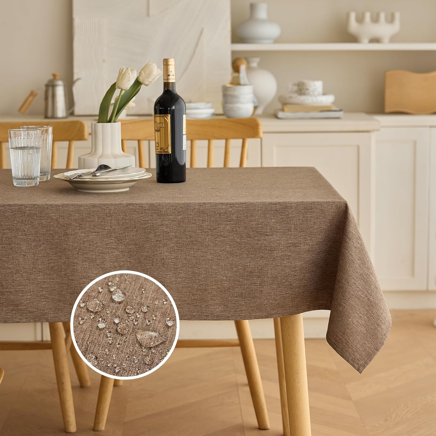 Versatile Rectangle Waterproof Dining Table Cloth