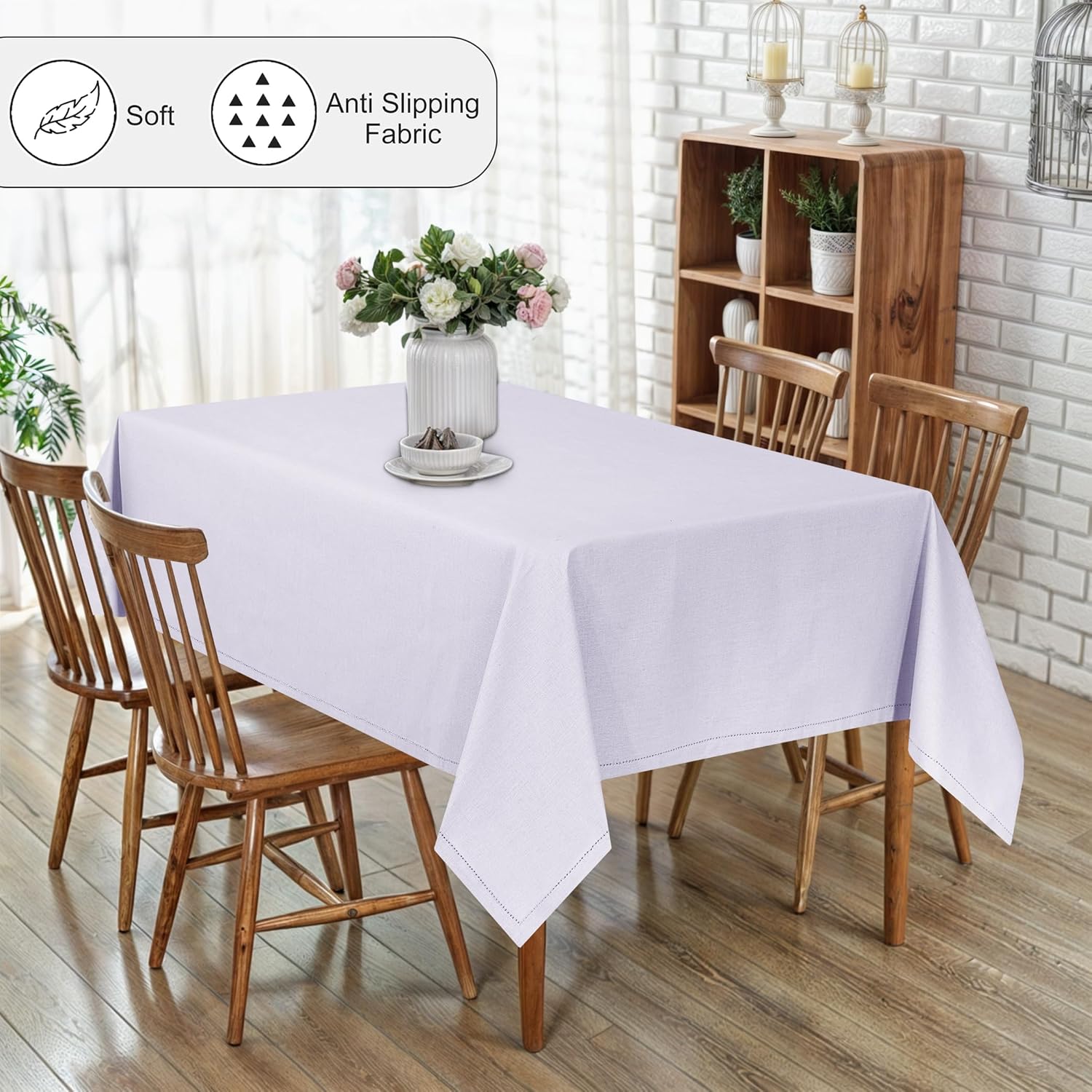 Elegantly Styled 84x60 Tablecloth for Home Kitchen