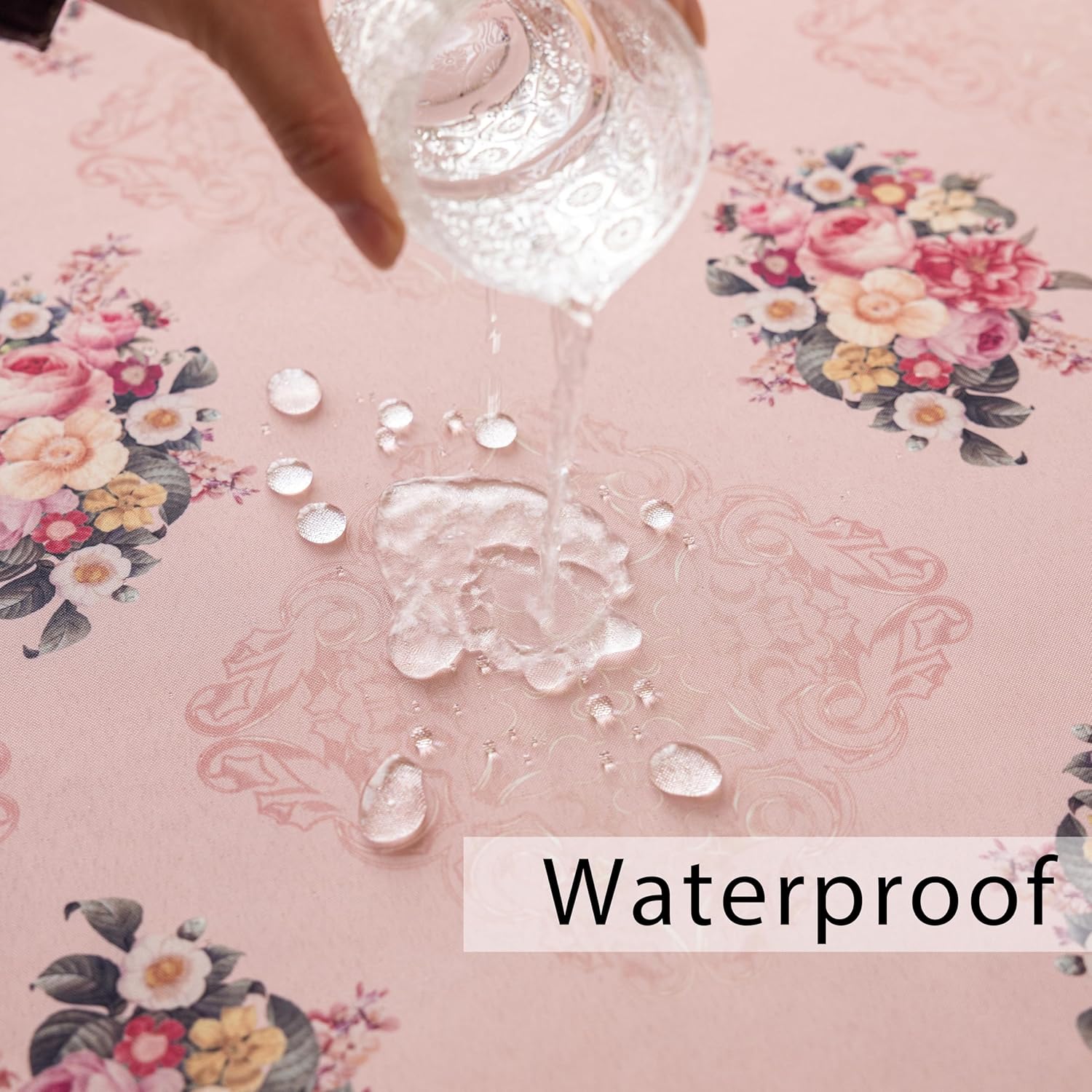Stunning Pink Floral Tablecloth