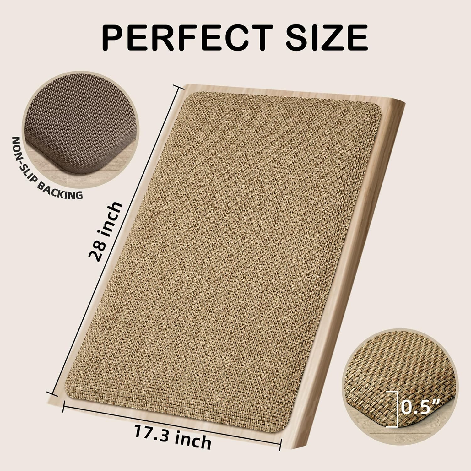 Tyrot Non-Slip Kitchen Mat with Memory Foam Absorbent 173x28