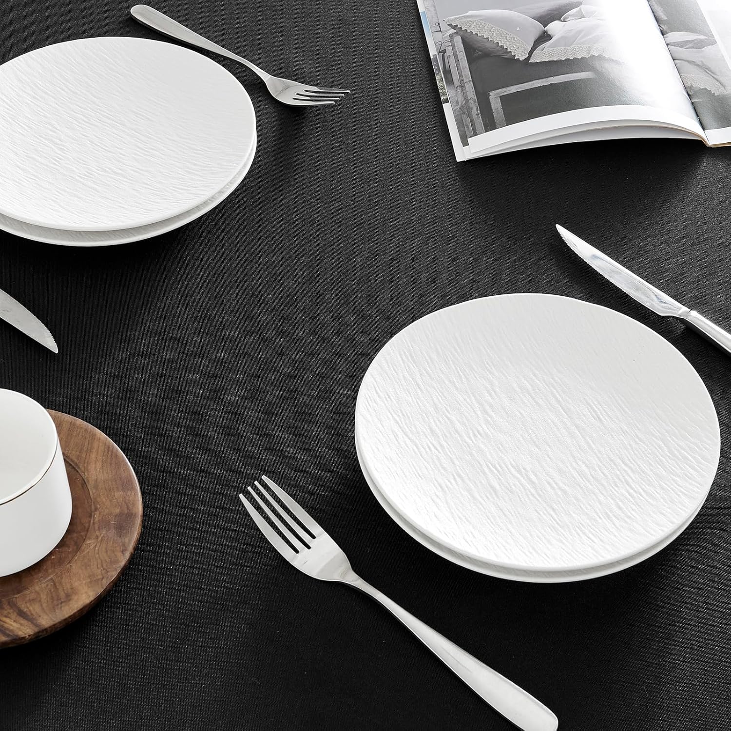 Luxury Tablecloth for Dining Spill-Proof 60x84 Black Veblandy Home Kitchen