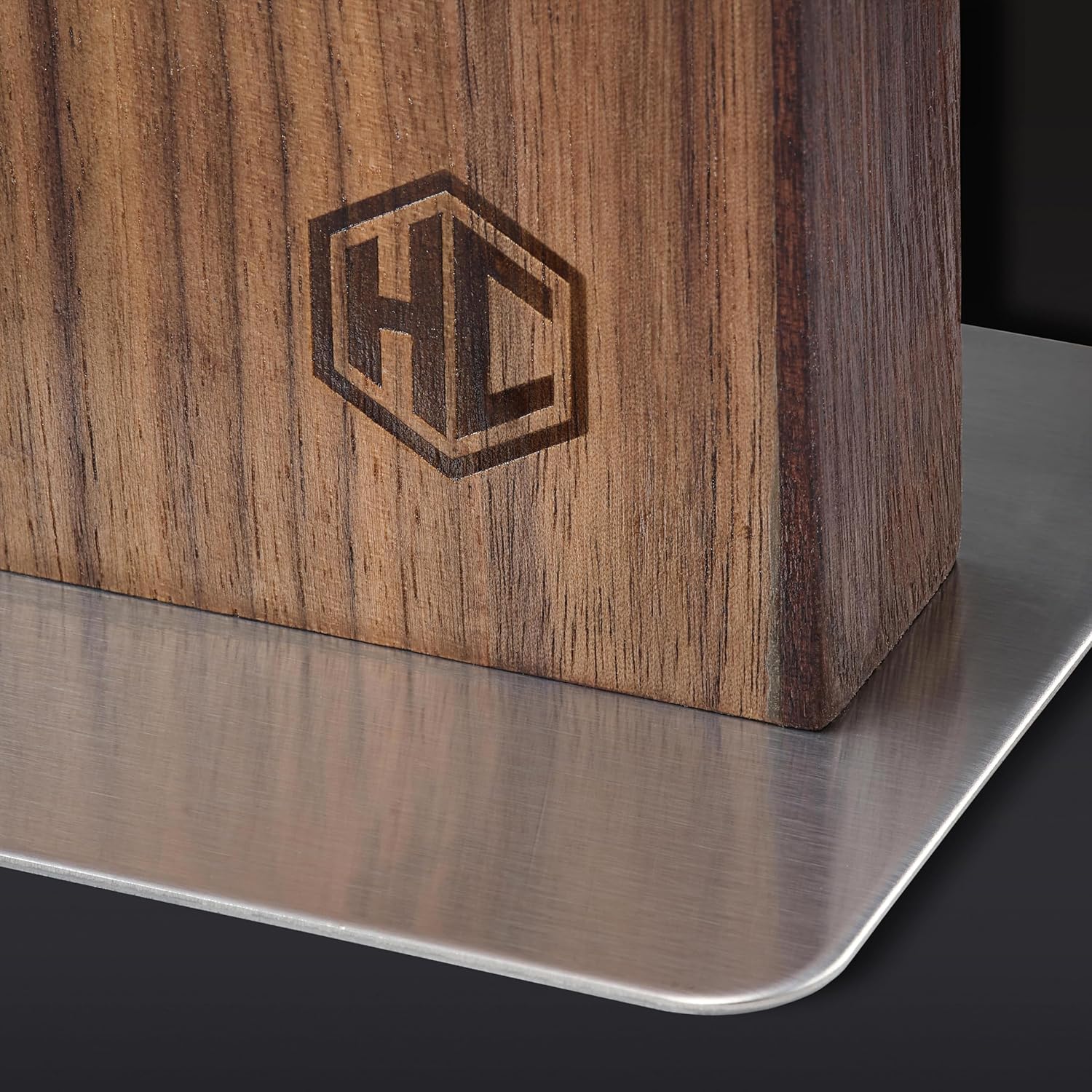 HexClad Magnetic Walnut Knife Block Holder