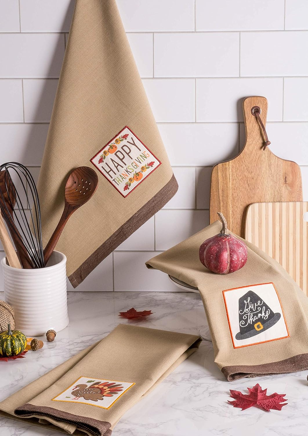 DII 18x28 fall basics collection dishtowel set