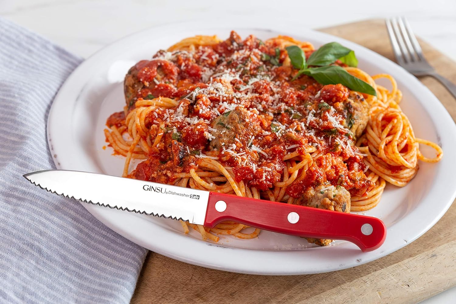 Perfectly Sharp 14-Piece Knife Set with Haffle Handles