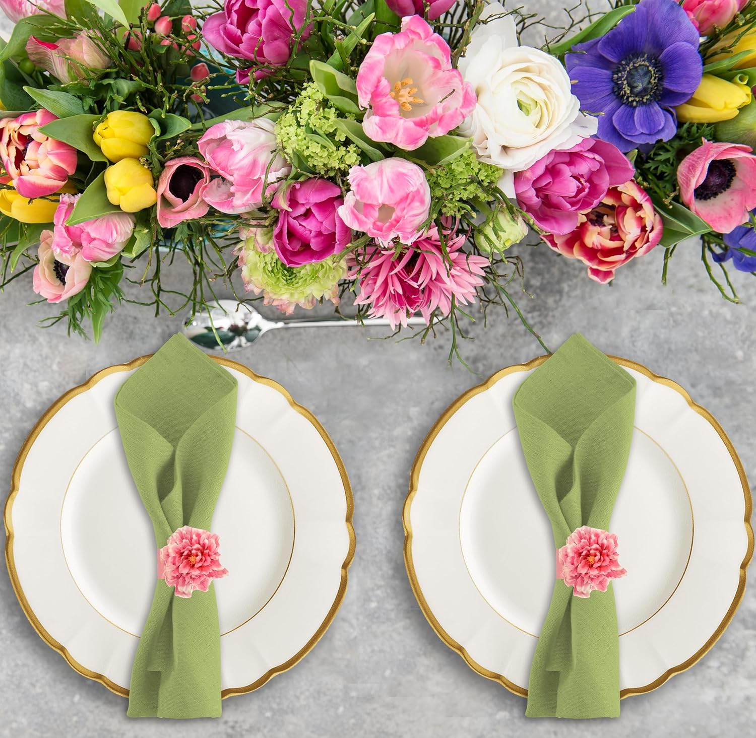 Perfect Floral Napkins 100-Count Set