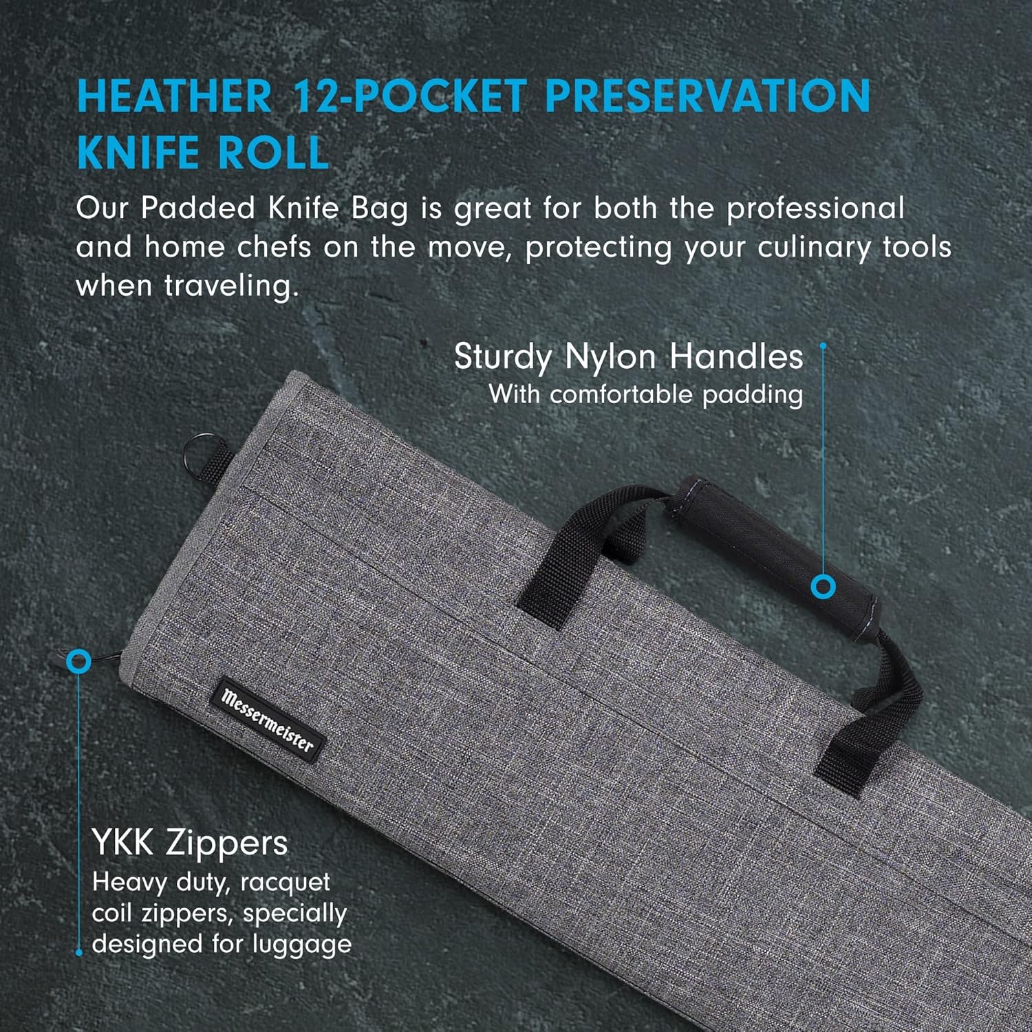 Messermeister Preservation 12-Pocket Knife Luggage