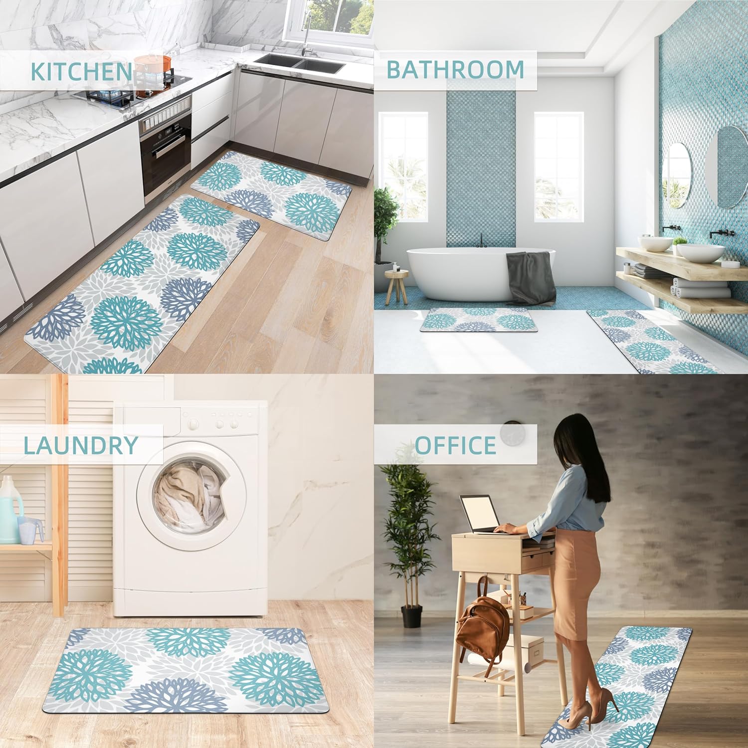 High-Quality Anti-Fatigue Kitchen Mats for Sink Office Laundry