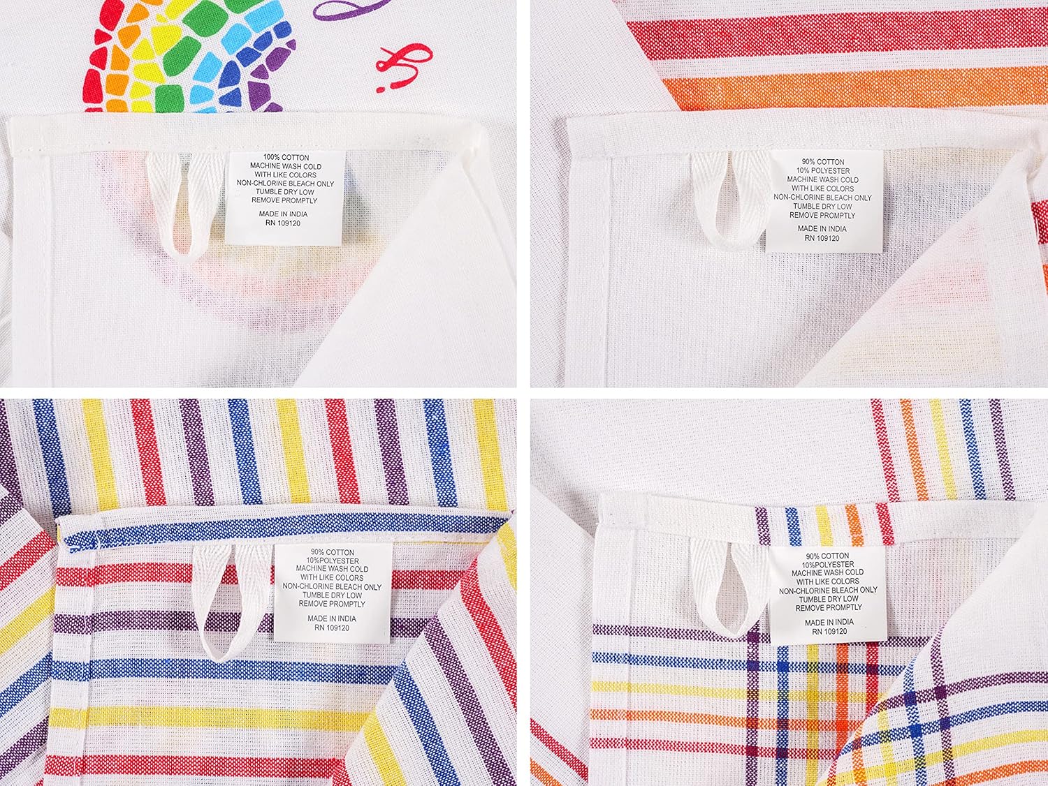 Pride Rainbow Love is Love Kitchen Dish Towel Set