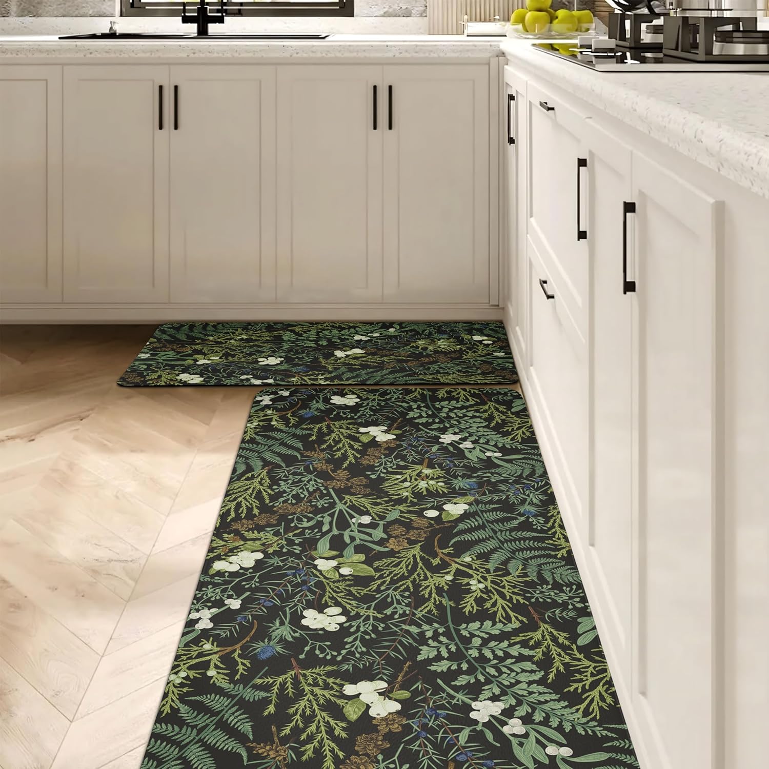 Botanical Kitchen Rugs Set of 2