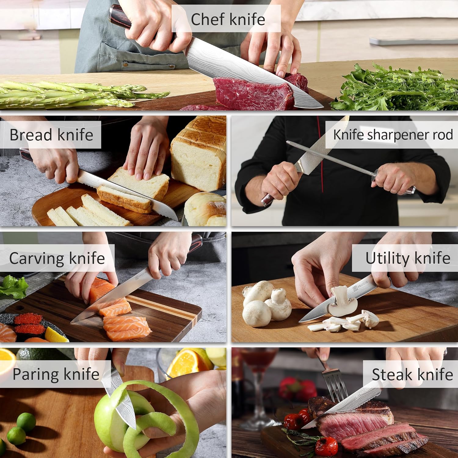 PAUDIN knives set for home